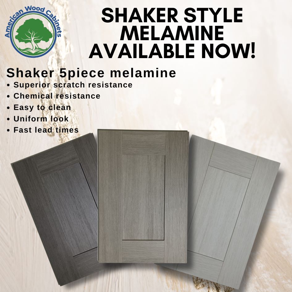 5 piece melamine shaker doors