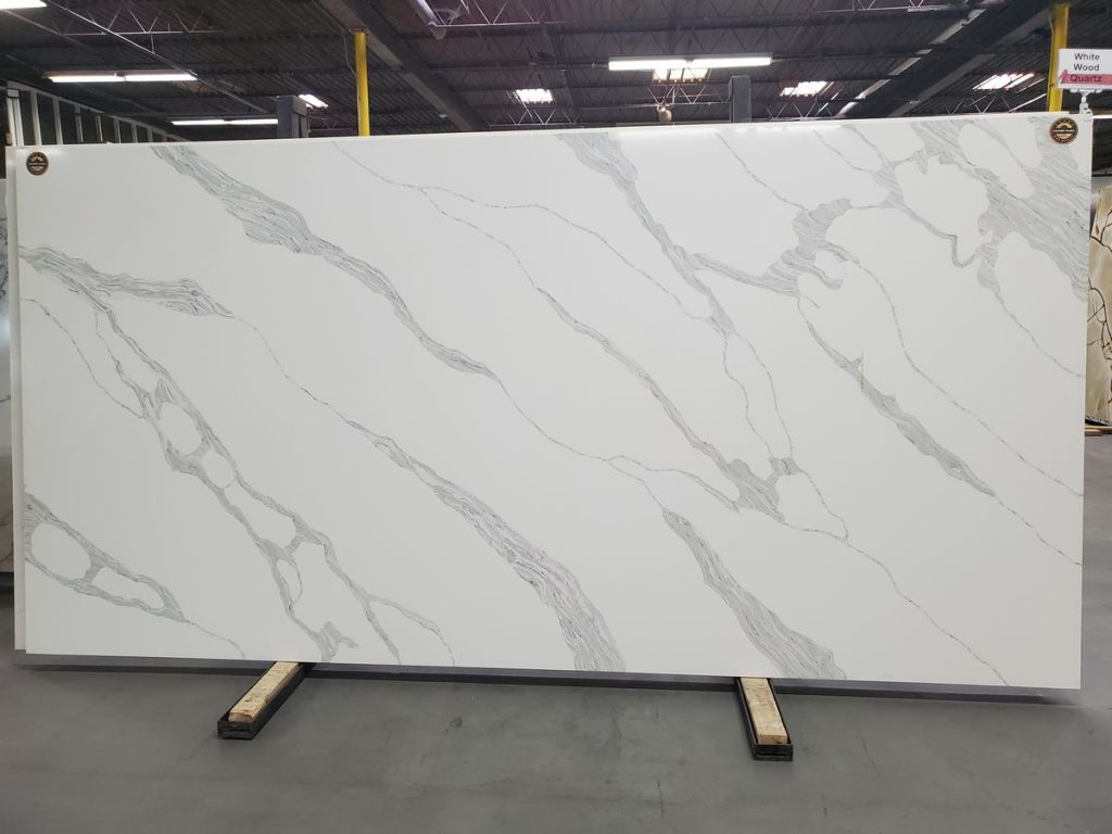 White Wood quartz slab